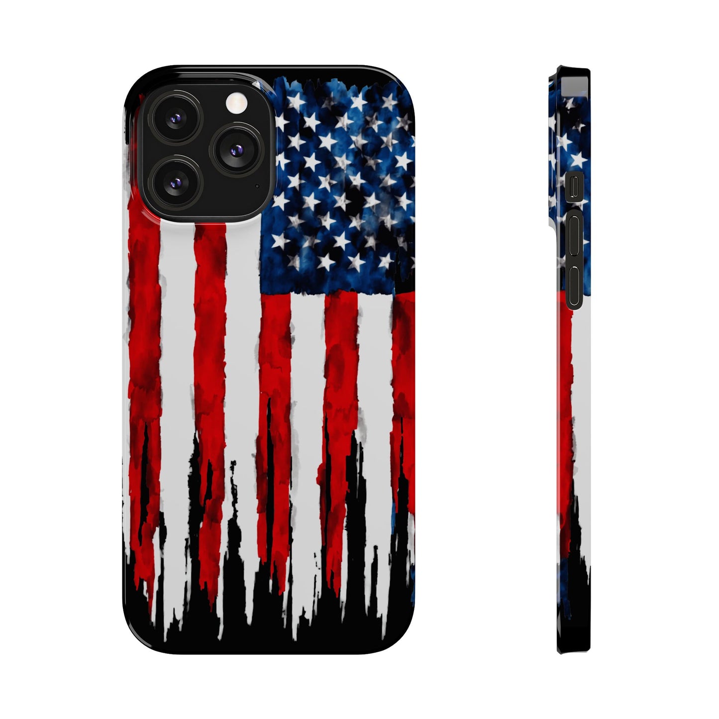 American Themed Glossy Slim iPhone Cover: iPhone 13, 14, 15, 16 Models