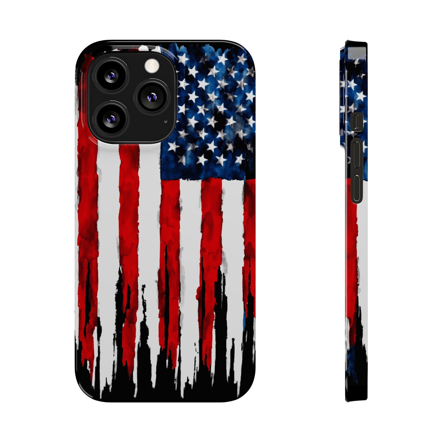 American Themed Glossy Slim iPhone Cover: iPhone 13, 14, 15, 16 Models