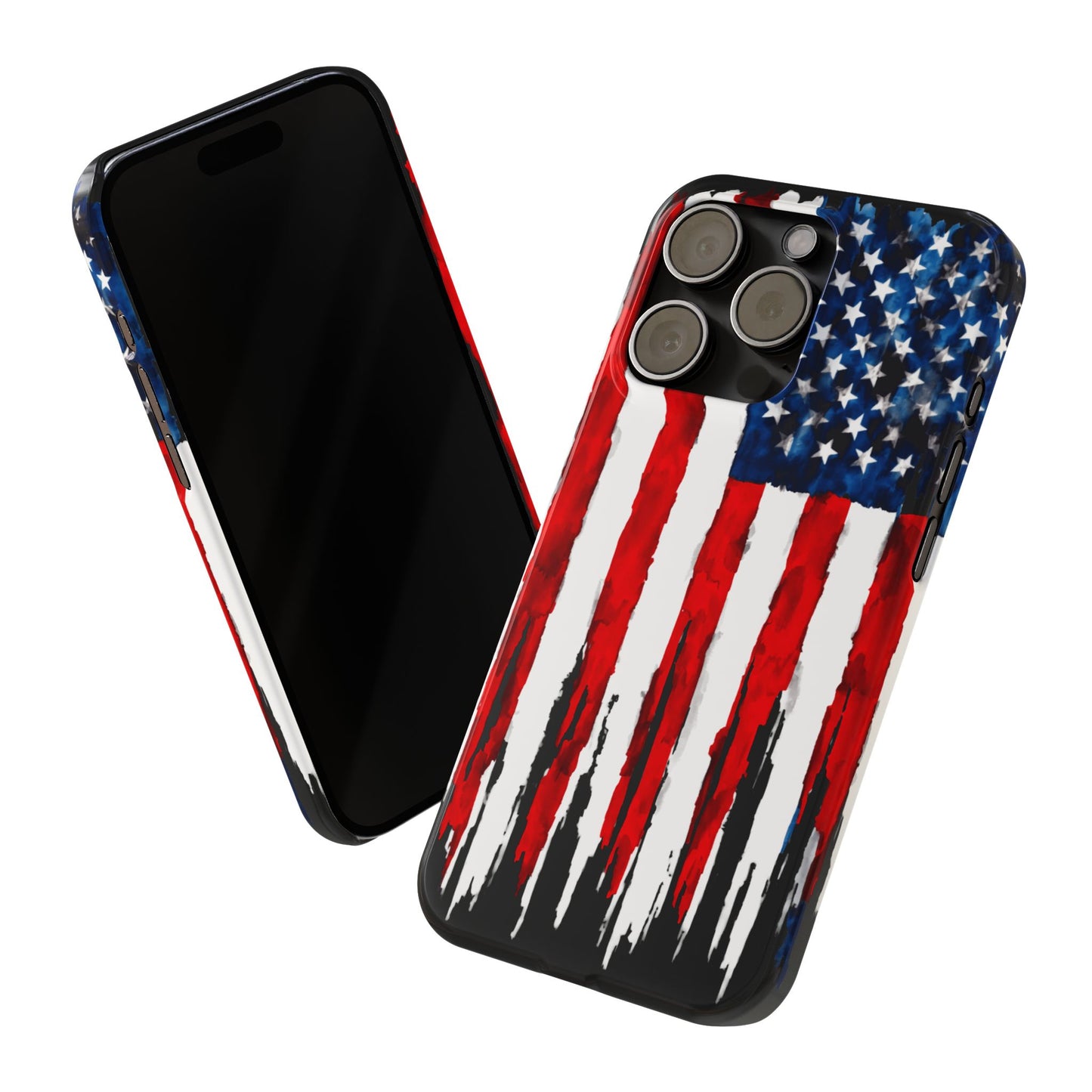 American Themed Glossy Slim iPhone Cover: iPhone 13, 14, 15, 16 Models