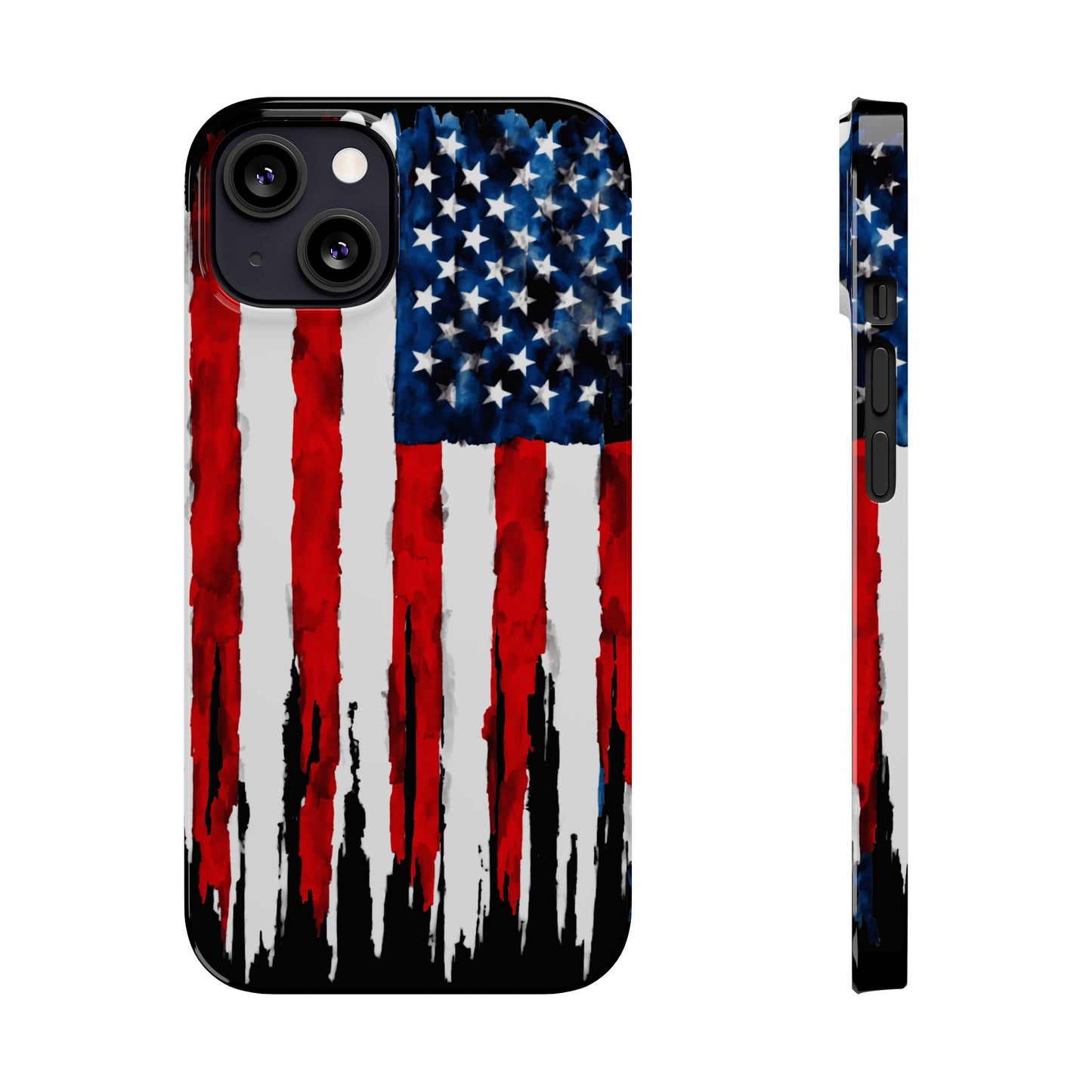 American Themed Glossy Slim iPhone Cover: iPhone 13, 14, 15, 16 Models