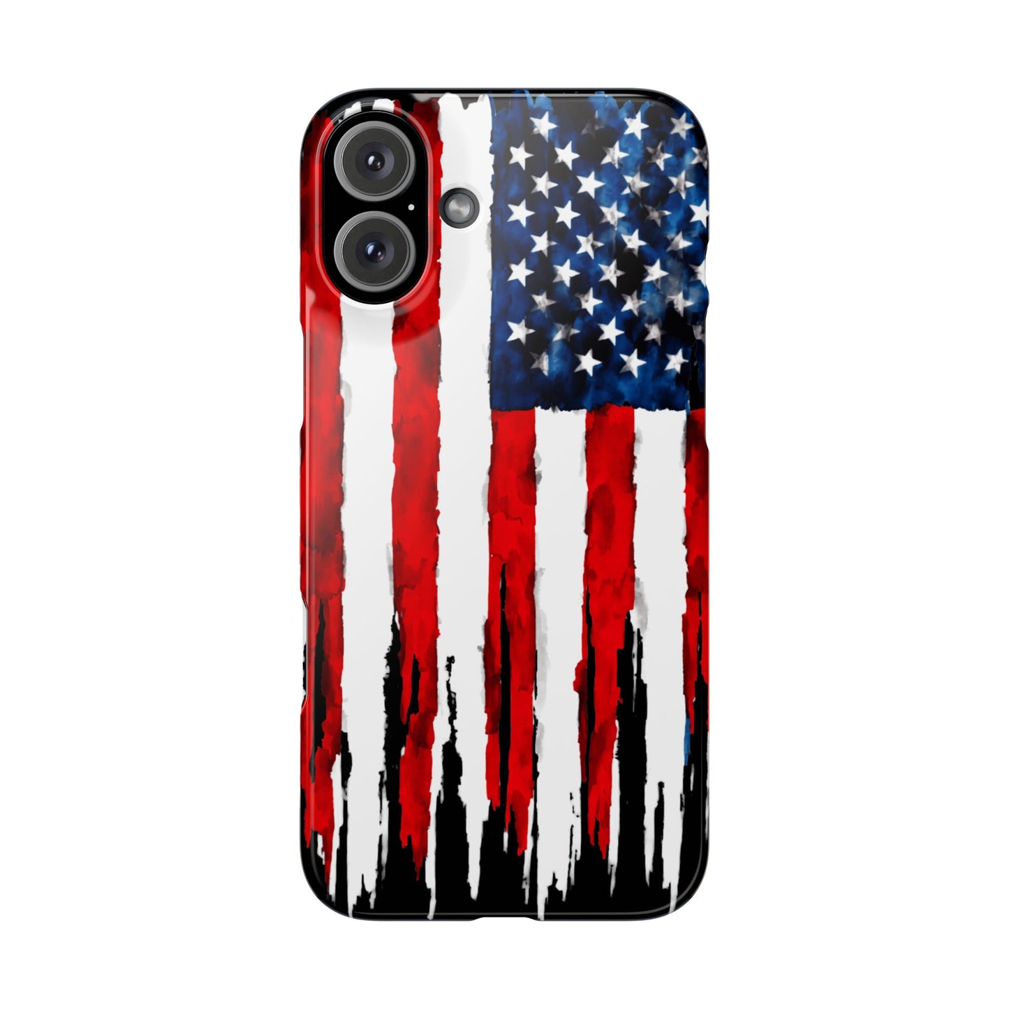 American Themed Glossy Slim iPhone Cover: iPhone 13, 14, 15, 16 Models
