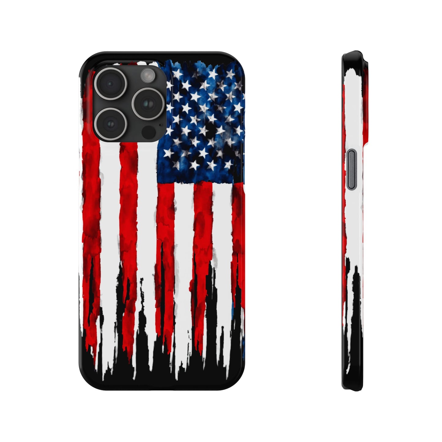American Themed Glossy Slim iPhone Cover: iPhone 13, 14, 15, 16 Models