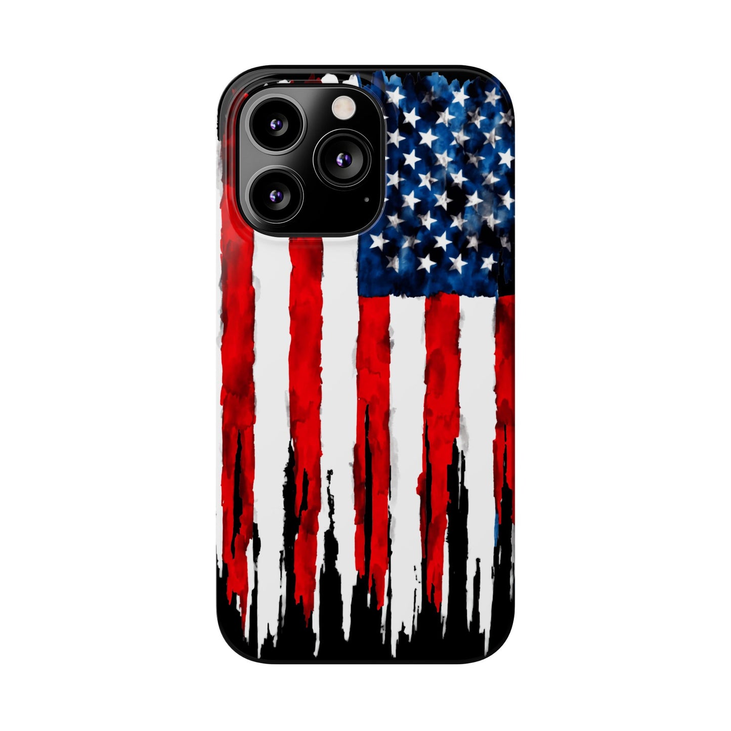 American Themed Glossy Slim iPhone Cover: iPhone 13, 14, 15, 16 Models