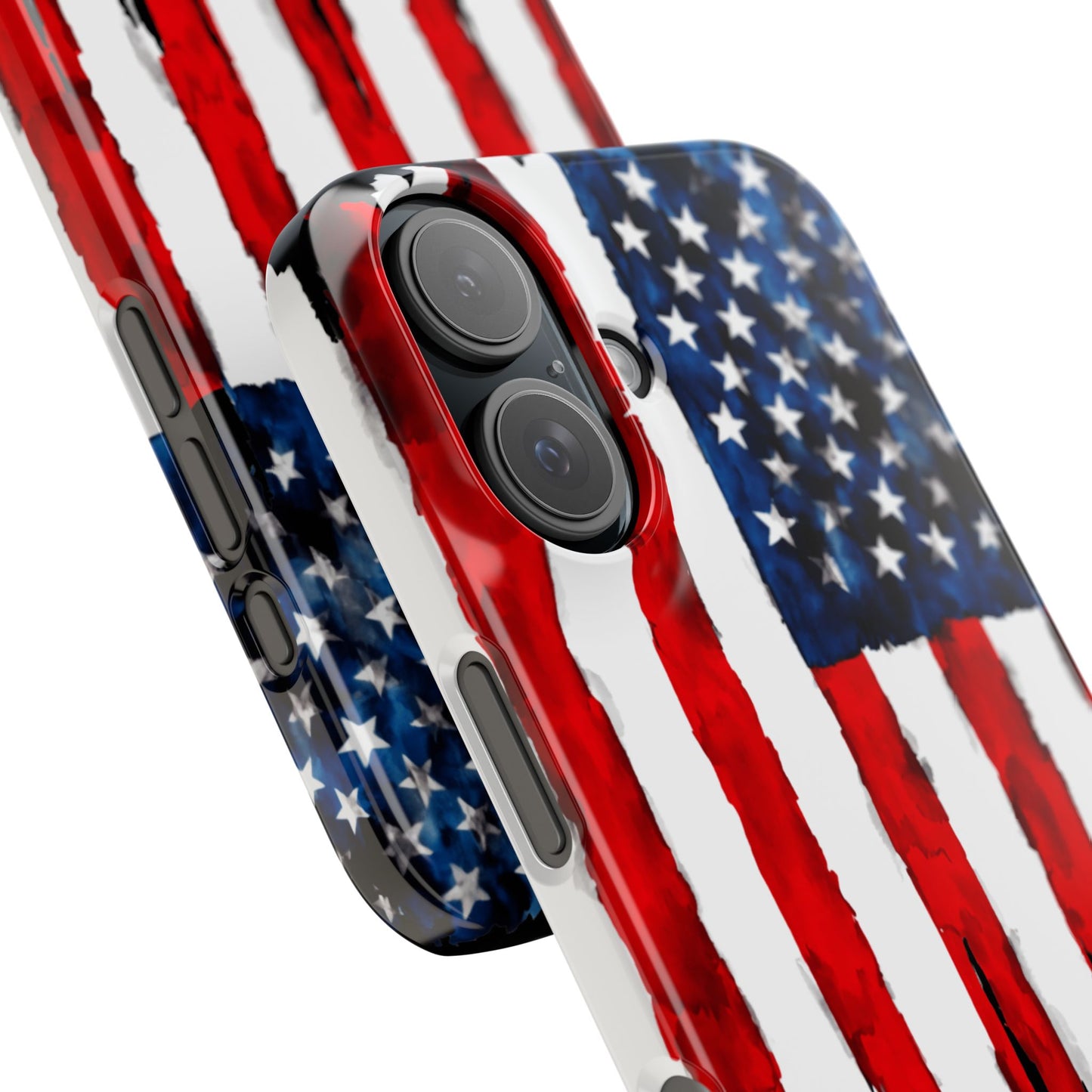 American Themed Glossy Slim iPhone Cover: iPhone 13, 14, 15, 16 Models
