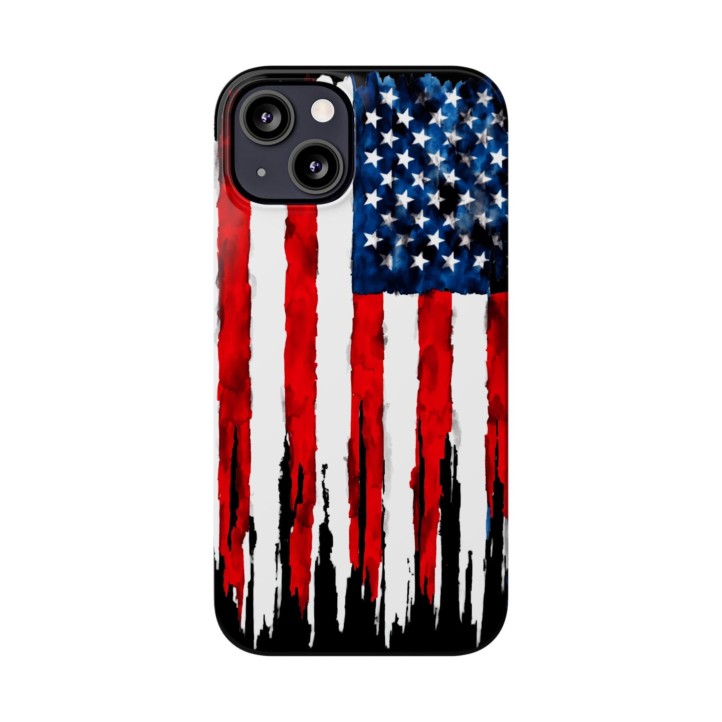 American Themed Glossy Slim iPhone Cover: iPhone 13, 14, 15, 16 Models