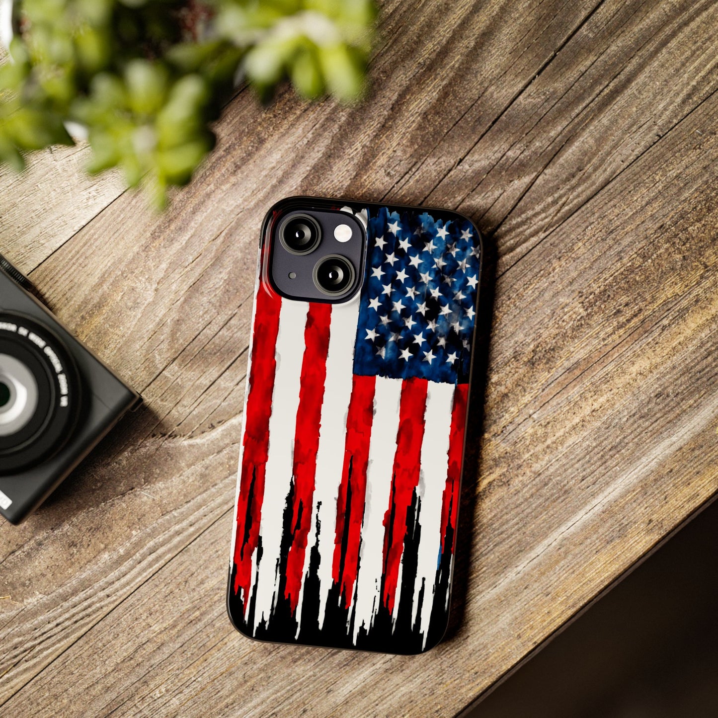 American Themed Glossy Slim iPhone Cover: iPhone 13, 14, 15, 16 Models