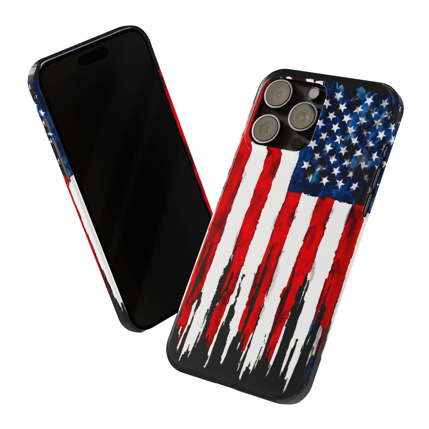 American Themed Glossy Slim iPhone Cover: iPhone 13, 14, 15, 16 Models
