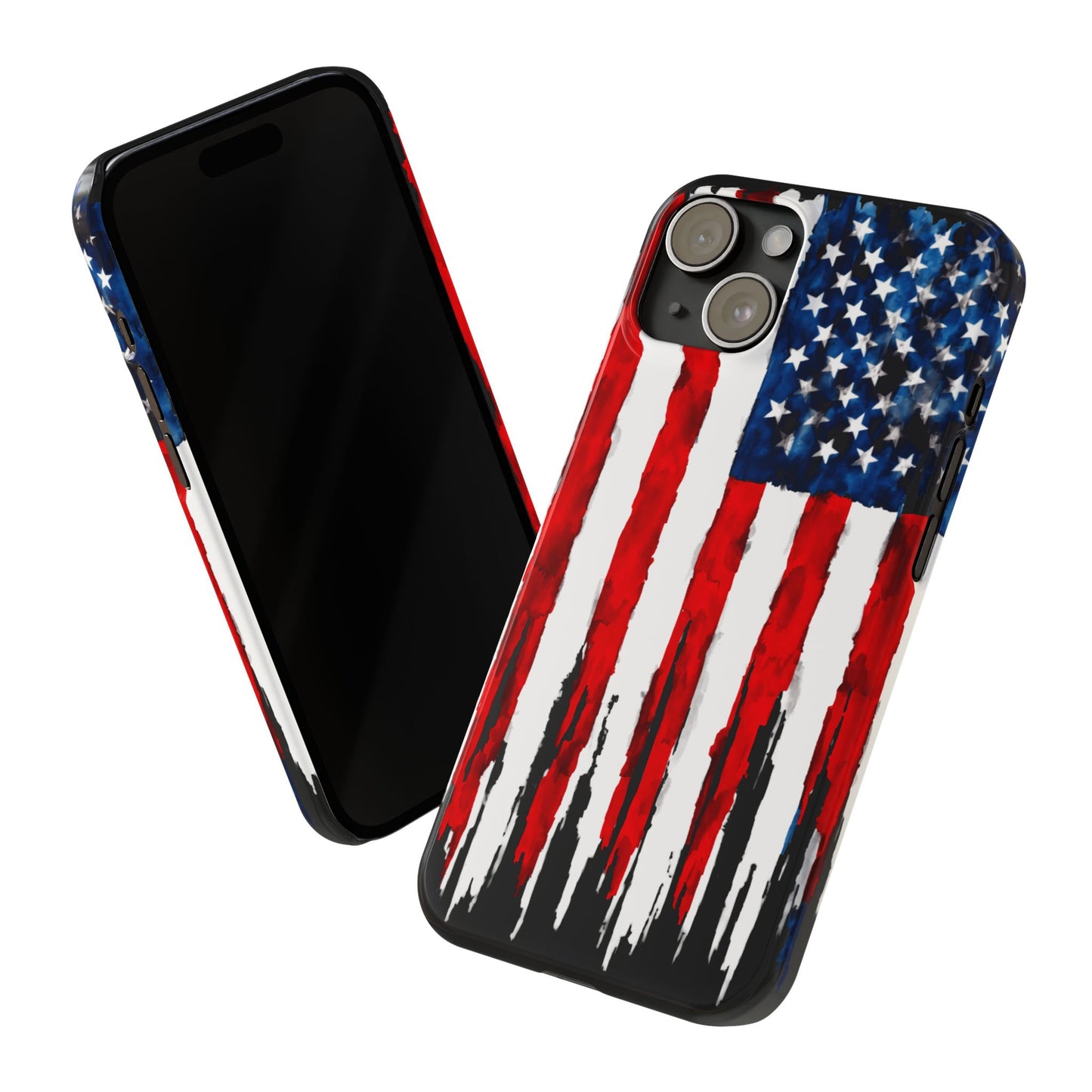 American Themed Glossy Slim iPhone Cover: iPhone 13, 14, 15, 16 Models