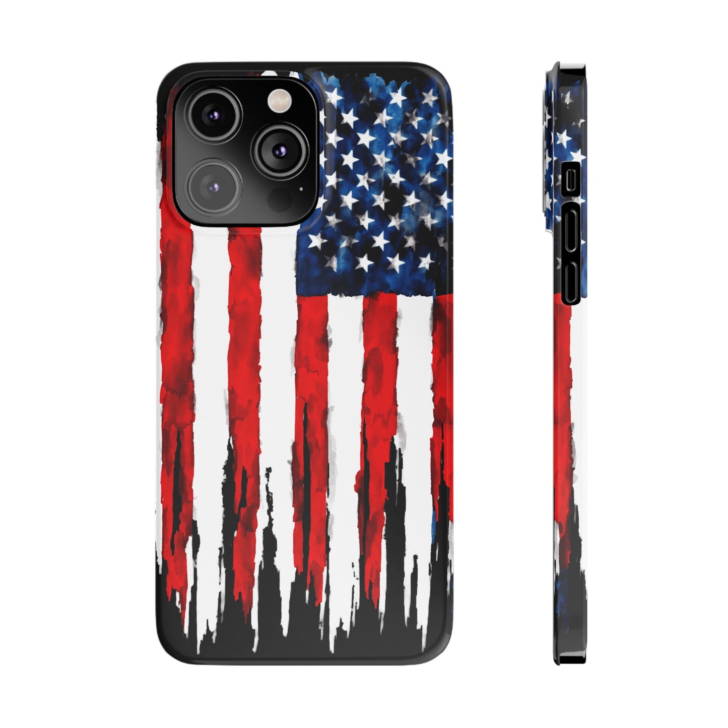 American Themed Glossy Slim iPhone Cover: iPhone 13, 14, 15, 16 Models