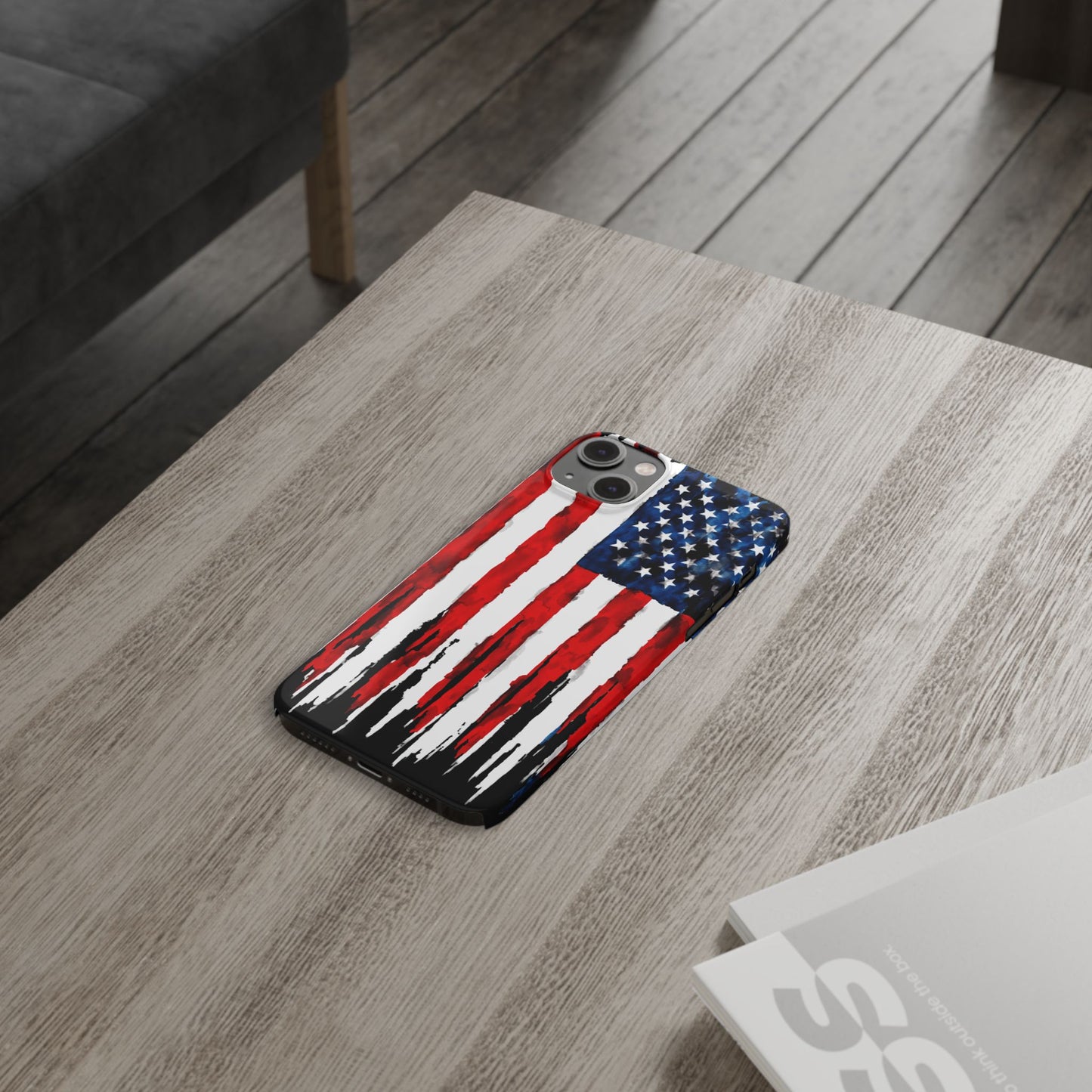 American Themed Glossy Slim iPhone Cover: iPhone 13, 14, 15, 16 Models