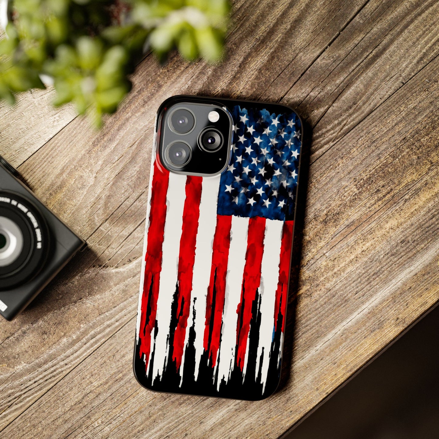 American Themed Glossy Slim iPhone Cover: iPhone 13, 14, 15, 16 Models