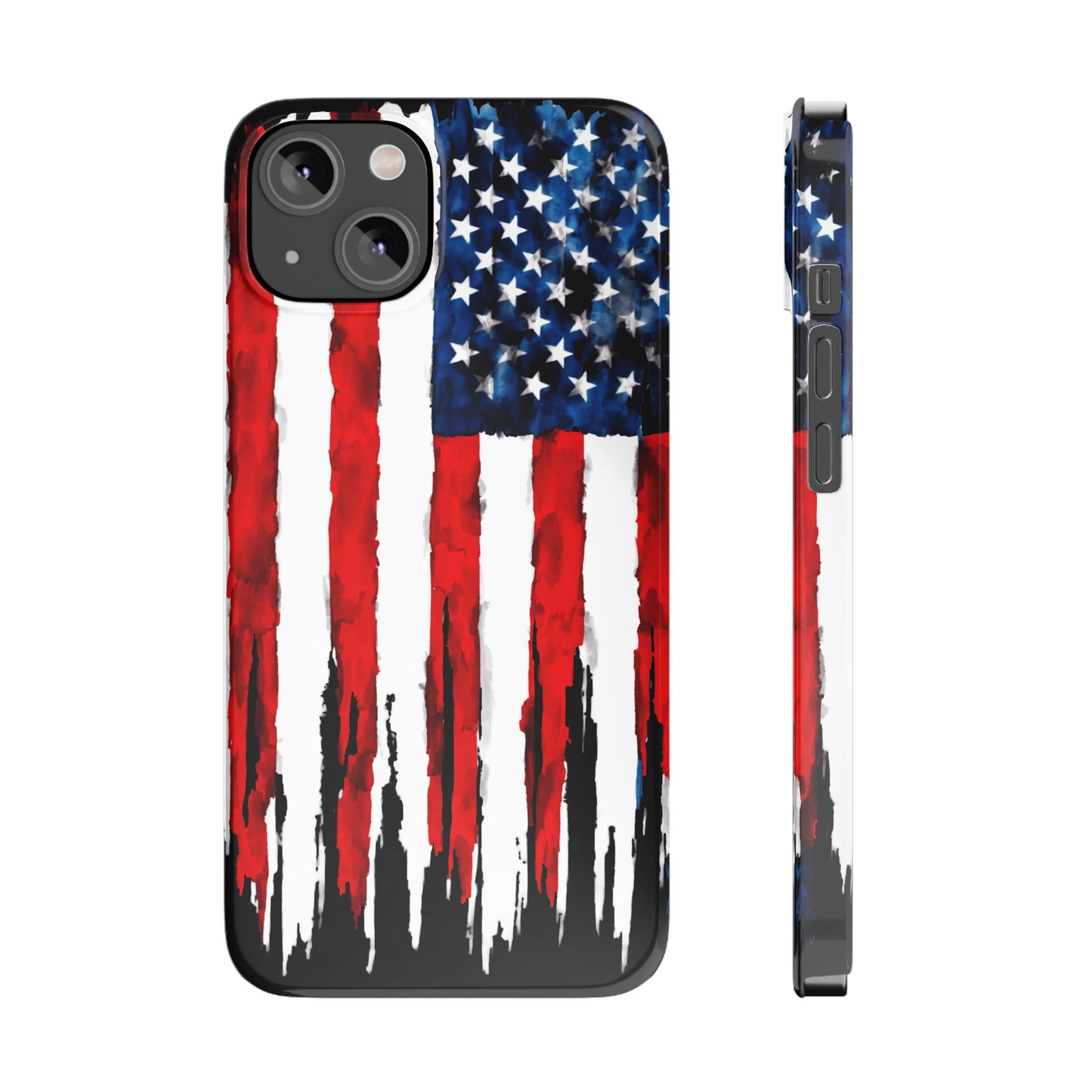 American Themed Glossy Slim iPhone Cover: iPhone 13, 14, 15, 16 Models