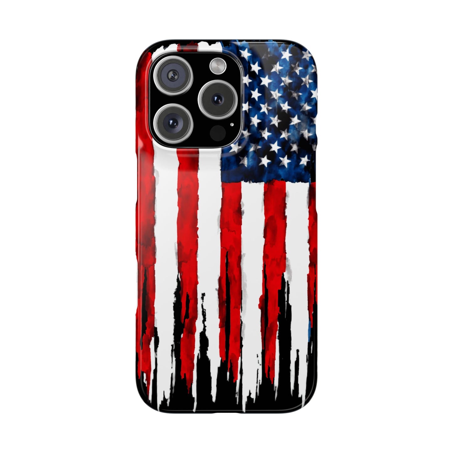 American Themed Glossy Slim iPhone Cover: iPhone 13, 14, 15, 16 Models