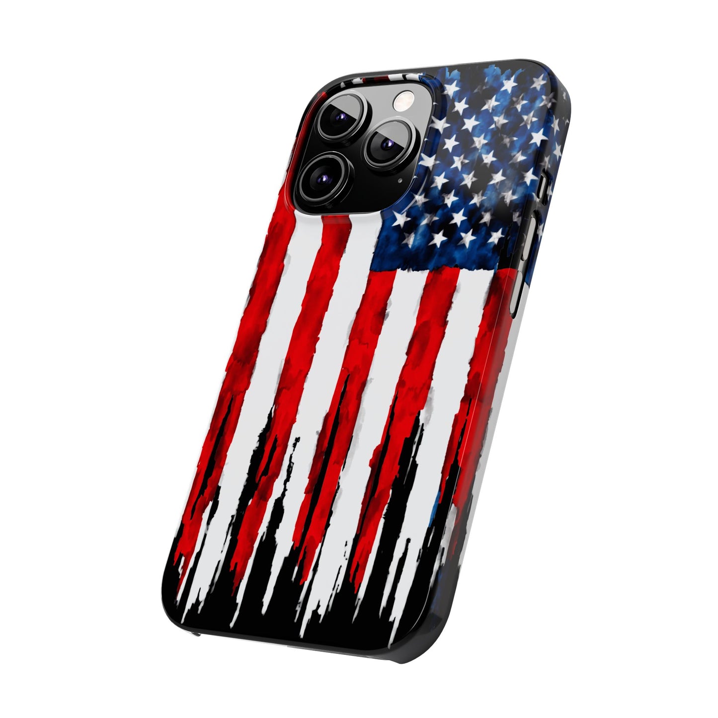 American Themed Glossy Slim iPhone Cover: iPhone 13, 14, 15, 16 Models
