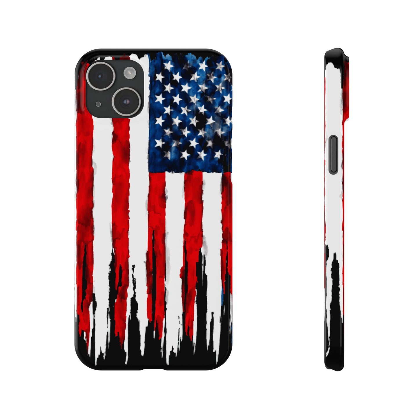 American Themed Glossy Slim iPhone Cover: iPhone 13, 14, 15, 16 Models