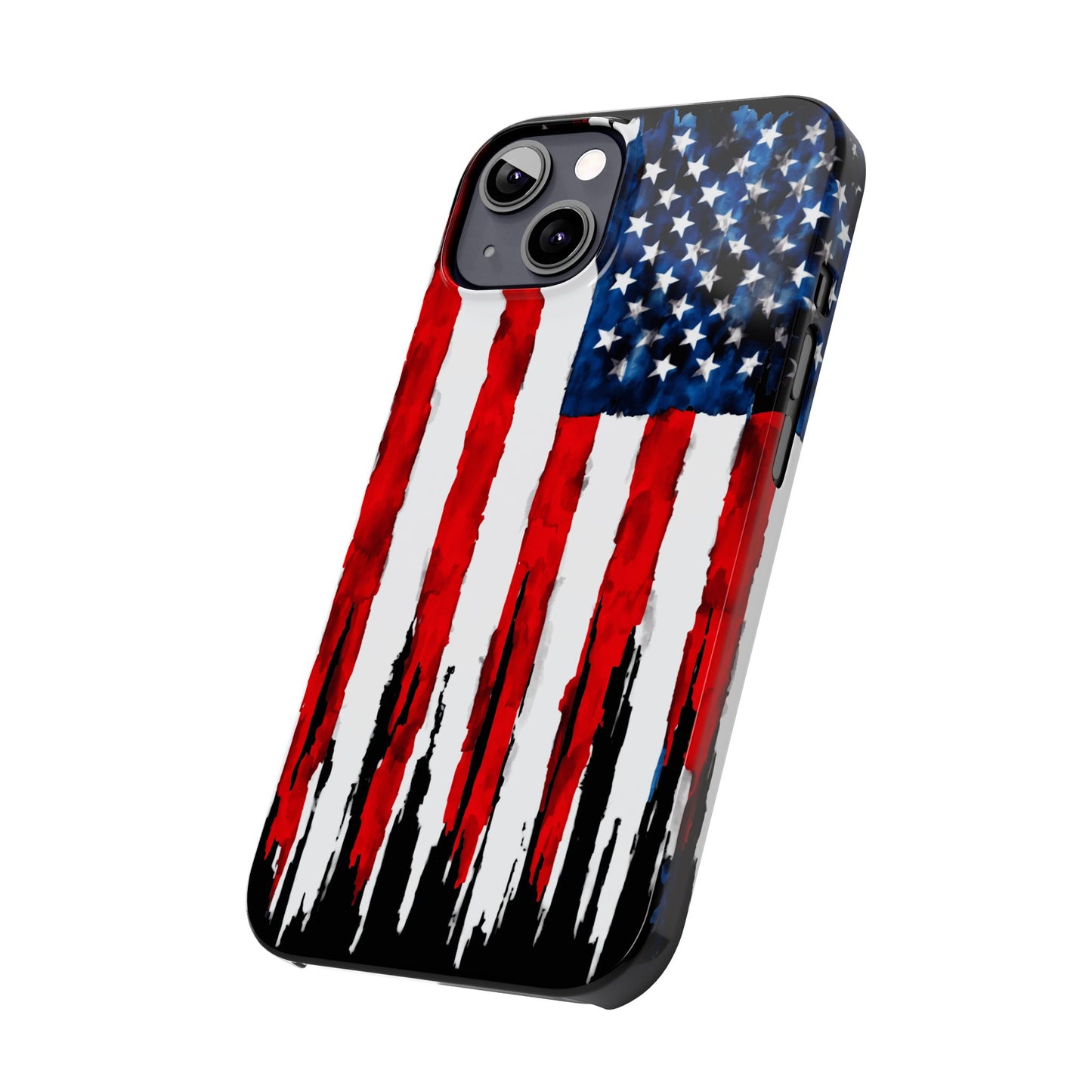 American Themed Glossy Slim iPhone Cover: iPhone 13, 14, 15, 16 Models