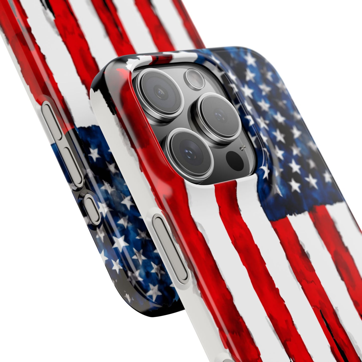 American Themed Glossy Slim iPhone Cover: iPhone 13, 14, 15, 16 Models
