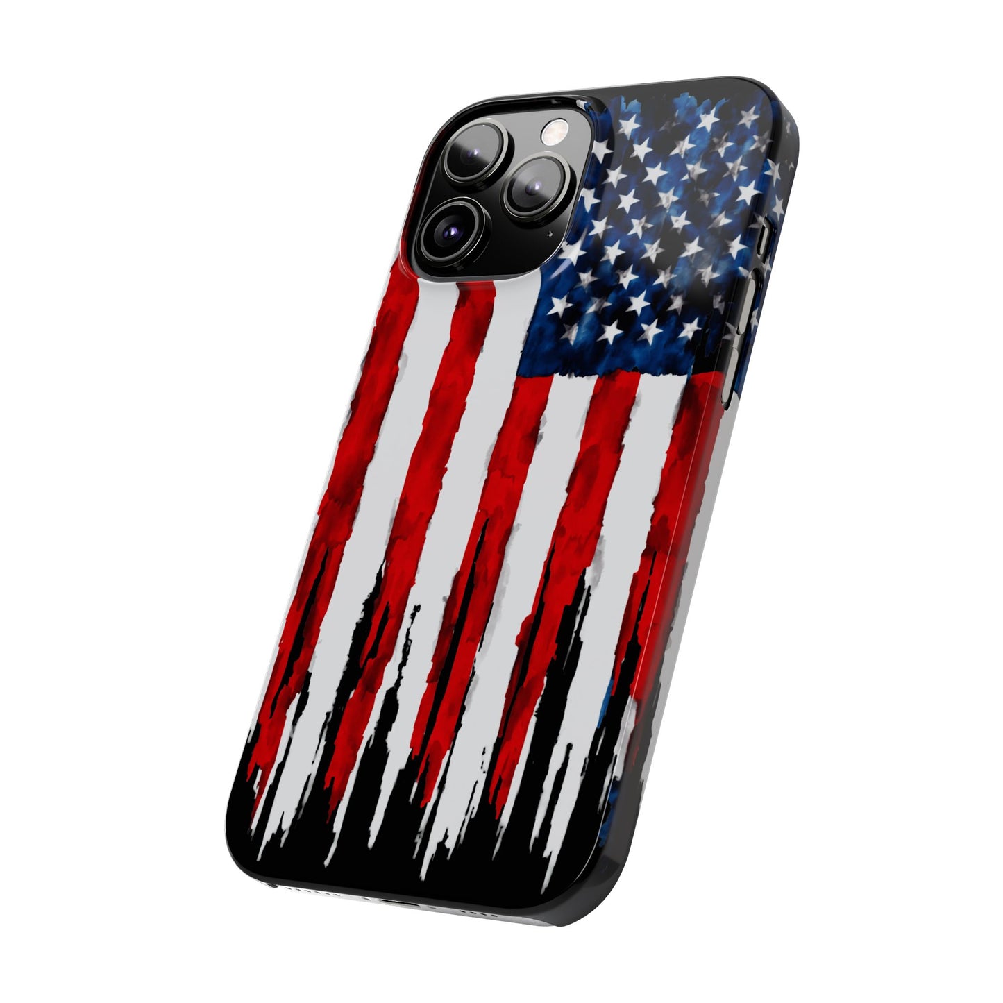 American Themed Glossy Slim iPhone Cover: iPhone 13, 14, 15, 16 Models