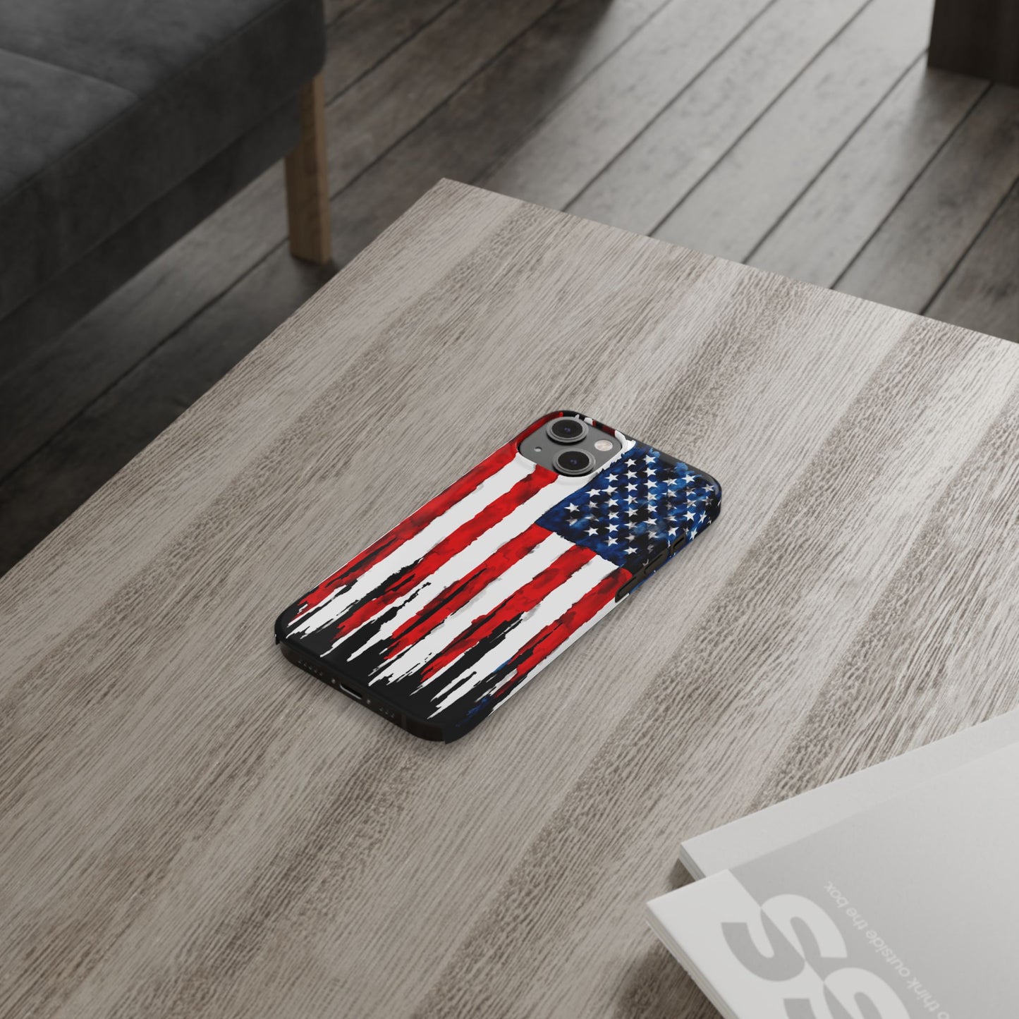American Themed Glossy Slim iPhone Cover: iPhone 13, 14, 15, 16 Models