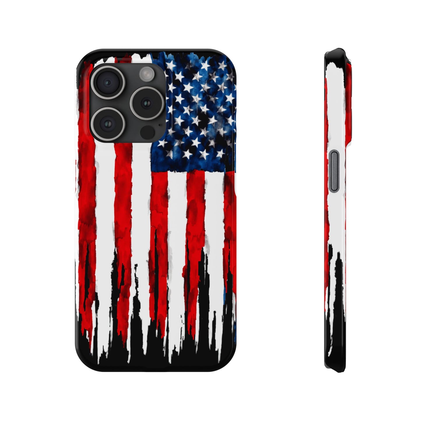 American Themed Glossy Slim iPhone Cover: iPhone 13, 14, 15, 16 Models