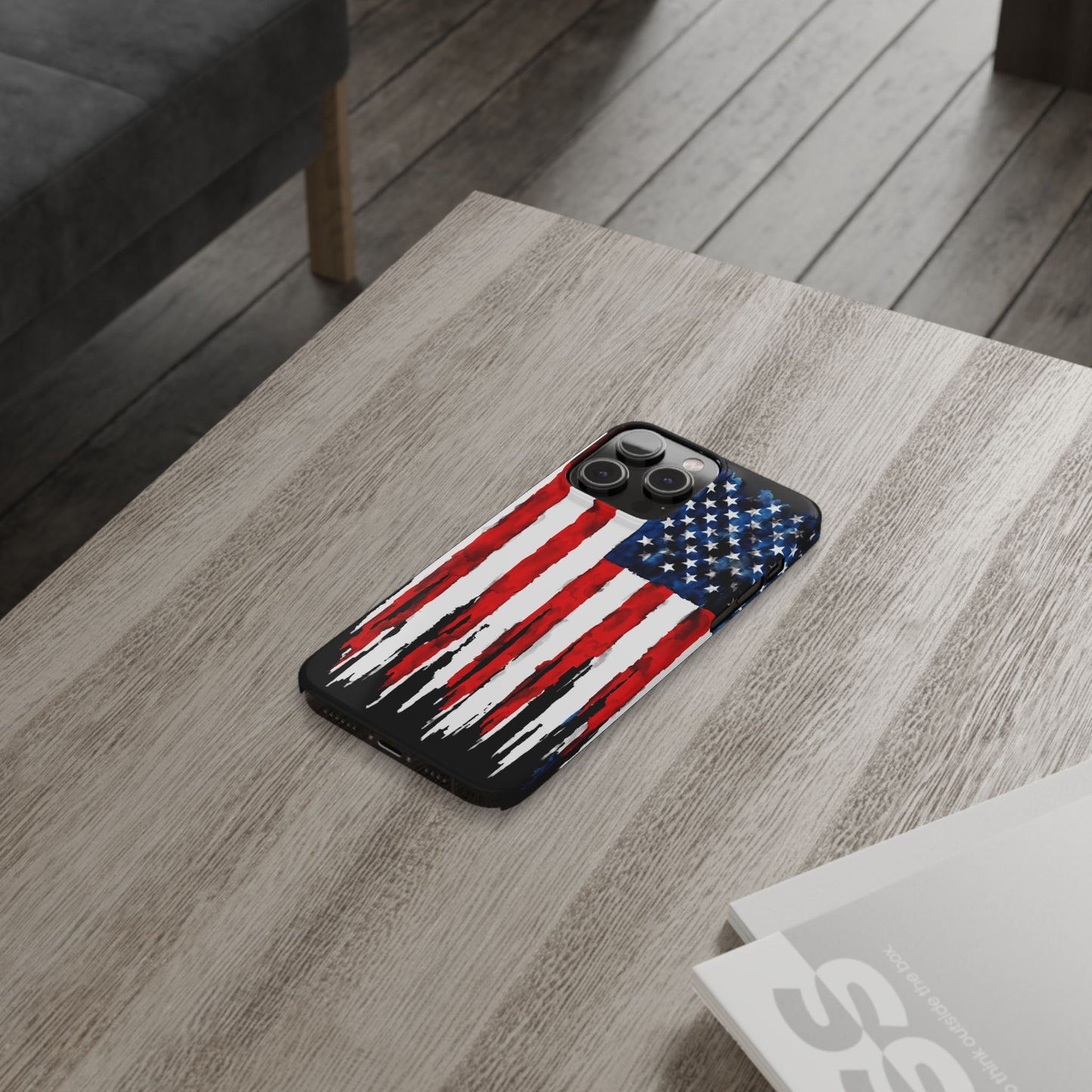 American Themed Glossy Slim iPhone Cover: iPhone 13, 14, 15, 16 Models
