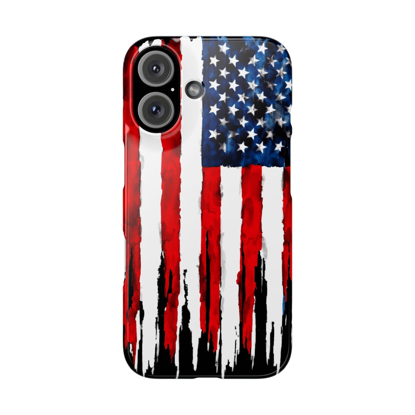American Themed Glossy Slim iPhone Cover: iPhone 13, 14, 15, 16 Models