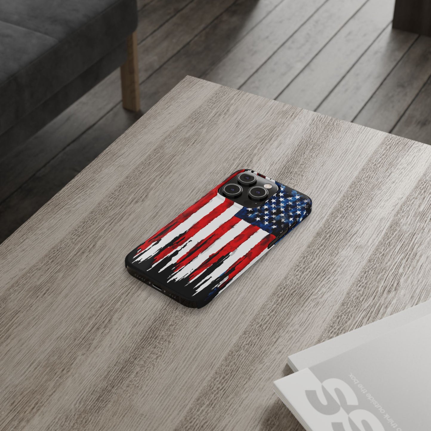 American Themed Glossy Slim iPhone Cover: iPhone 13, 14, 15, 16 Models