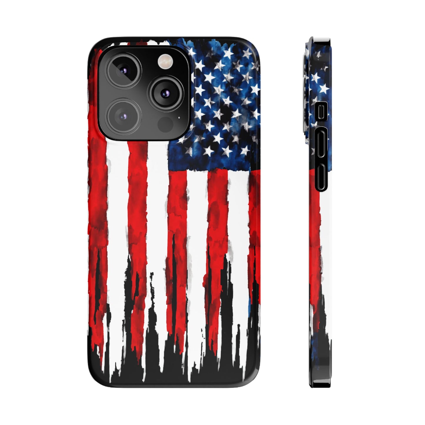 American Themed Glossy Slim iPhone Cover: iPhone 13, 14, 15, 16 Models