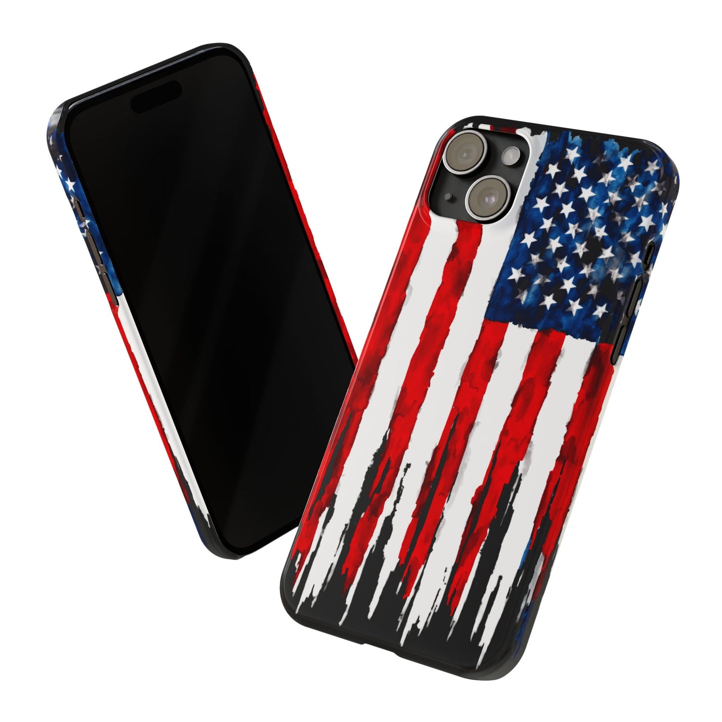American Themed Glossy Slim iPhone Cover: iPhone 13, 14, 15, 16 Models