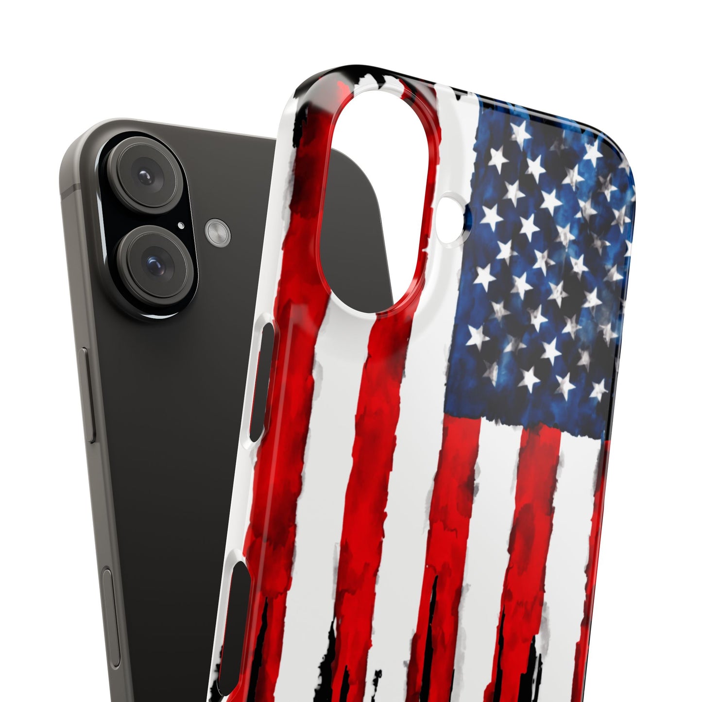 American Themed Glossy Slim iPhone Cover: iPhone 13, 14, 15, 16 Models