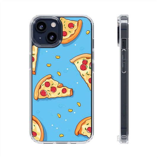 Clear iPhone Case – Funny Pizza Slice Design | Slim, Durable & Wireless Charging Ready