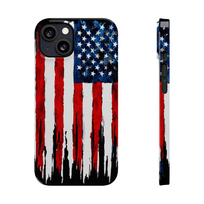 American Themed Glossy Slim iPhone Cover: iPhone 13, 14, 15, 16 Models