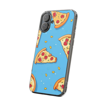 Clear iPhone Case – Funny Pizza Slice Design | Slim, Durable & Wireless Charging Ready