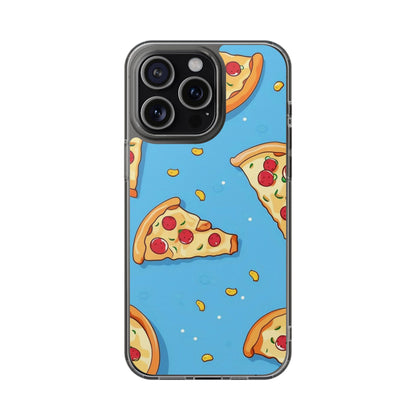 Clear iPhone Case – Funny Pizza Slice Design | Slim, Durable & Wireless Charging Ready