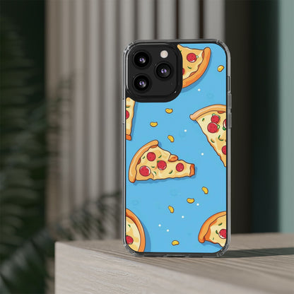 Clear iPhone Case – Funny Pizza Slice Design | Slim, Durable & Wireless Charging Ready