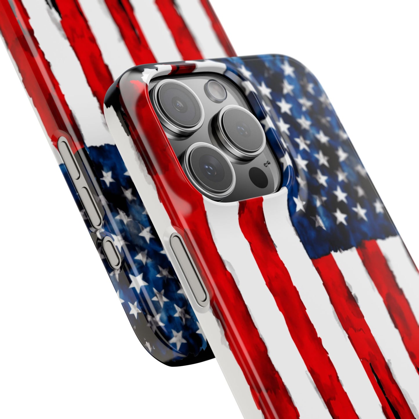 American Themed Glossy Slim iPhone Cover: iPhone 13, 14, 15, 16 Models