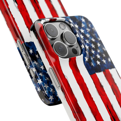 American Themed Glossy Slim iPhone Cover: iPhone 13, 14, 15, 16 Models