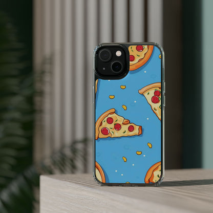 Clear iPhone Case – Funny Pizza Slice Design | Slim, Durable & Wireless Charging Ready
