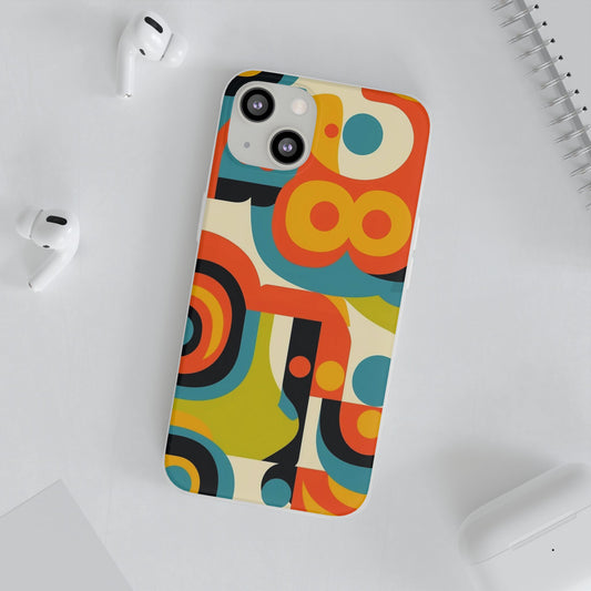 Abstract Print Flexi iPhone Case – Slim, Clear & Artistic (iPhone 13 to 16 Series)