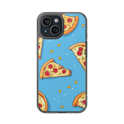 Clear iPhone Case – Funny Pizza Slice Design | Slim, Durable & Wireless Charging Ready