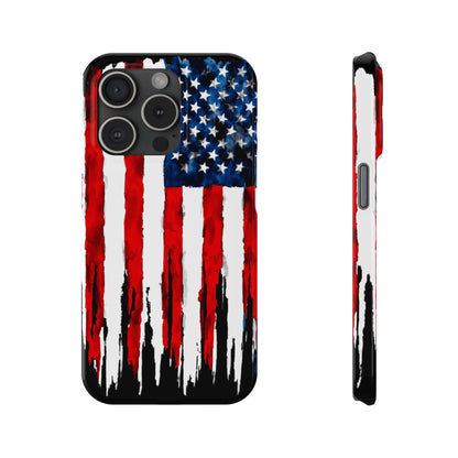 American Themed Glossy Slim iPhone Cover: iPhone 13, 14, 15, 16 Models