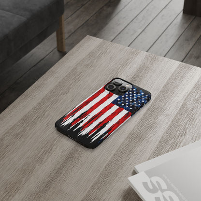 American Themed Glossy Slim iPhone Cover: iPhone 13, 14, 15, 16 Models
