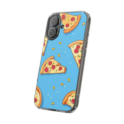 Clear iPhone Case – Funny Pizza Slice Design | Slim, Durable & Wireless Charging Ready