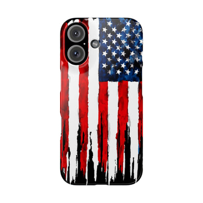 American Themed Glossy Slim iPhone Cover: iPhone 13, 14, 15, 16 Models