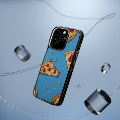 Clear iPhone Case – Funny Pizza Slice Design | Slim, Durable & Wireless Charging Ready