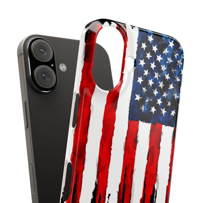 American Themed Glossy Slim iPhone Cover: iPhone 13, 14, 15, 16 Models